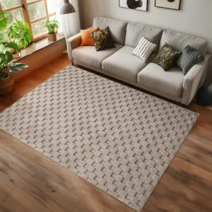 Helix Kortpolig vloerkleed Effen – Beige (2203)