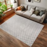 HELIX Kortpolig tapijt 140 x 200 cm Crème - Afbeelding 2