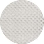 Indoor Teppich, Unicolor- Einfarbig, Farbe Creme, Teppich für Wohnzimmer, Rücken aus Fibrilliertes Garn, Größe: 120 cm Rund