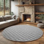 HELIX Kortpolig tapijt 200 x 200 cm Zilver - Afbeelding 2