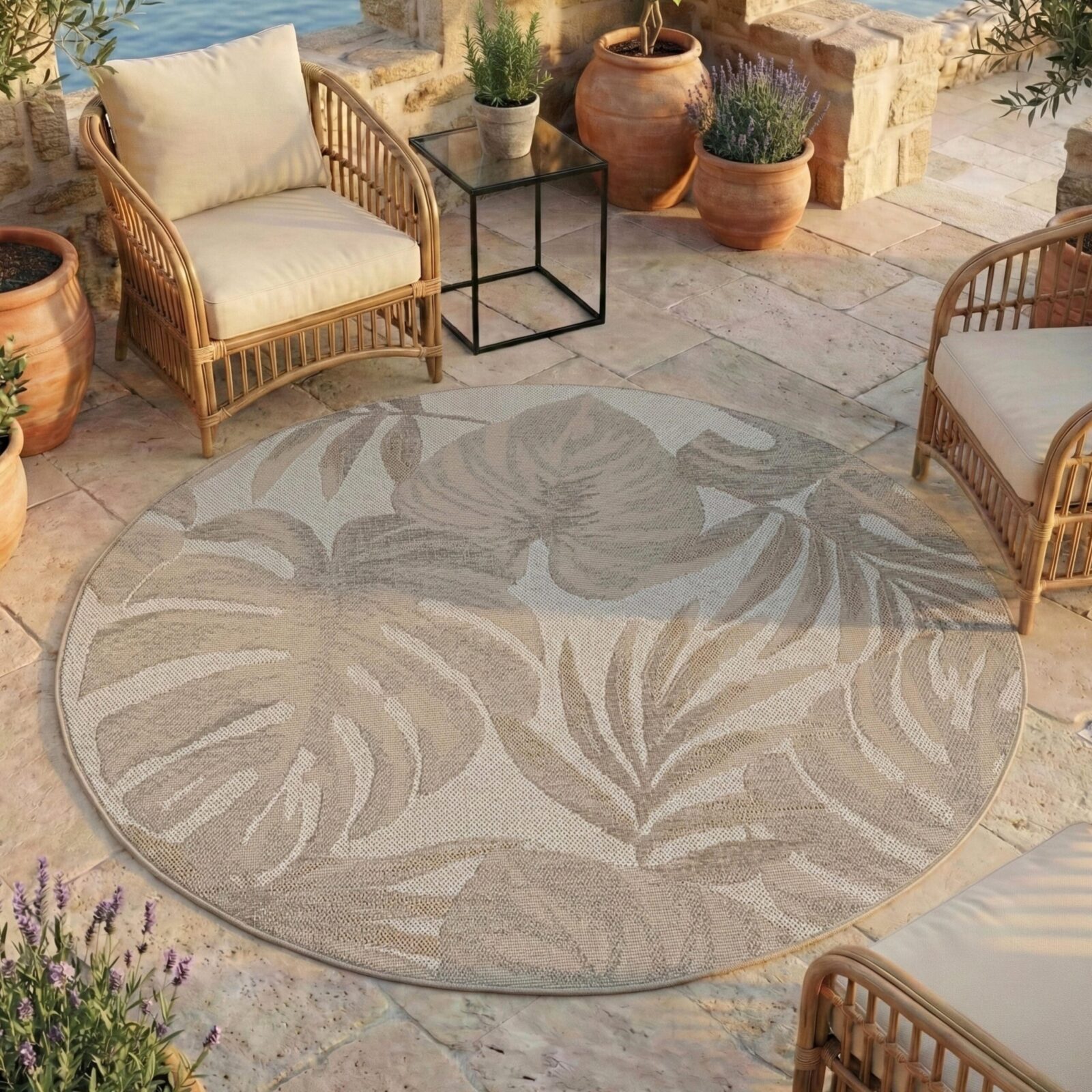 Desert Buitenkleed Tropisch – Beige (1302)