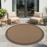 AYYILDIZ In-/Outdoorteppich TIMBER 1402 Beige 160 x 160 cm - Afbeelding 2