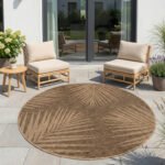 AYYILDIZ In-/Outdoorteppich TIMBER 1403 Braun 80 x 80 cm - Afbeelding 2