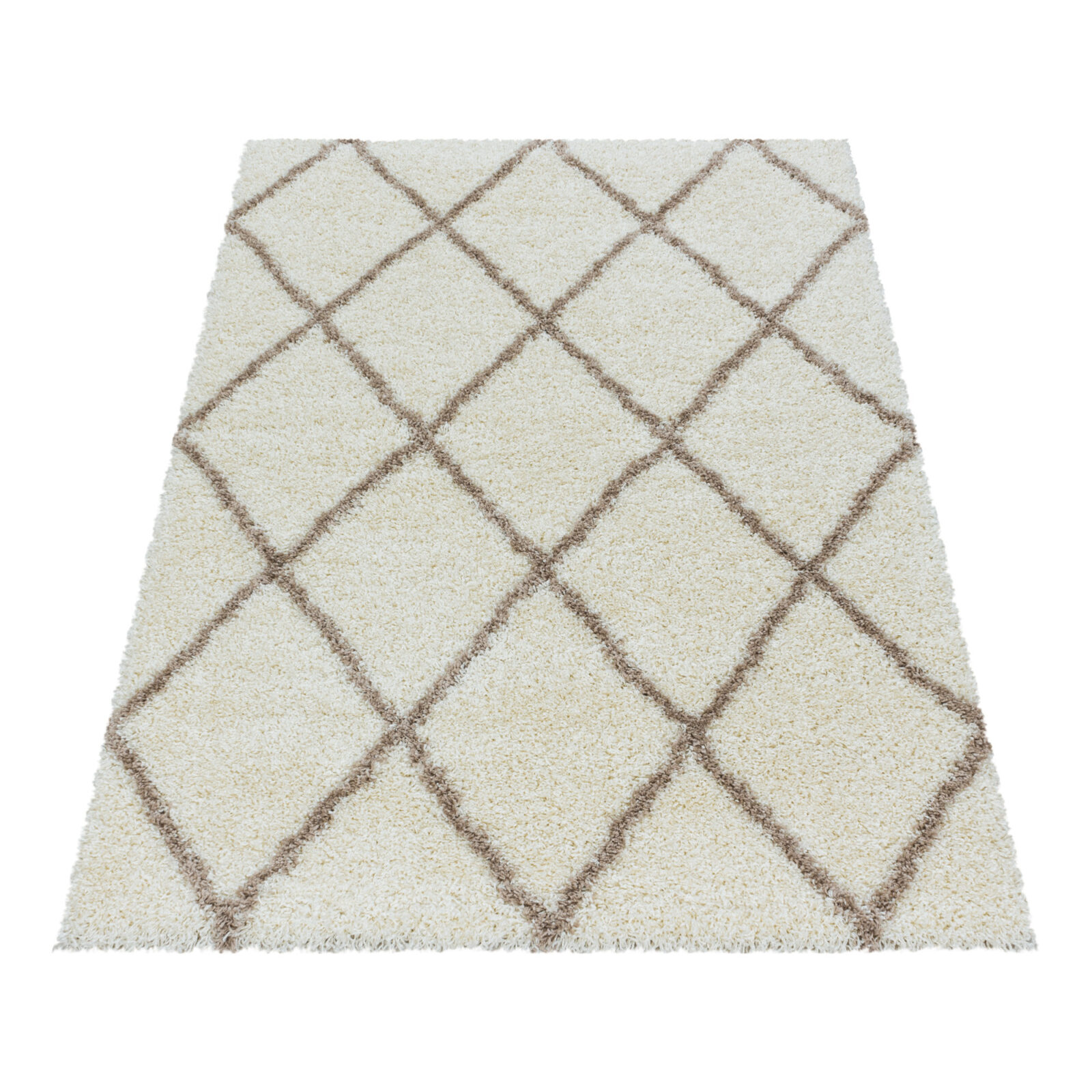 Alvor Hoogpolig vloerkleed Geometrisch – Crème (3401)