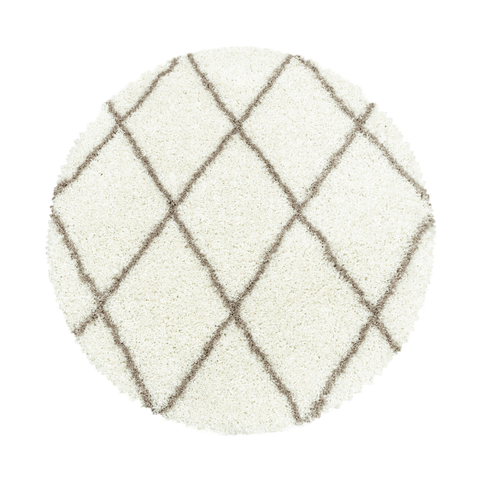 Alvor Hoogpolig vloerkleed Geometrisch – Crème (3401)
