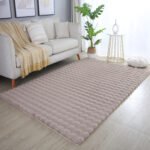 Hochflor Teppich,  Unicolor - Einfarbig, Farbe Beige, Teppich für Wohnzimmer, Rücken aus Baumwolle, Größe: 80 x 250 cm - Afbeelding 3