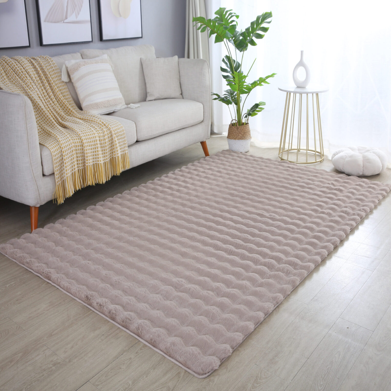 Ambiance Wasbaar vloerkleed Effen – Beige (5110)
