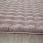 Hochflor Teppich,  Unicolor - Einfarbig, Farbe Beige, Teppich für Wohnzimmer, Rücken aus Baumwolle, Größe: 80 x 250 cm - Afbeelding 5