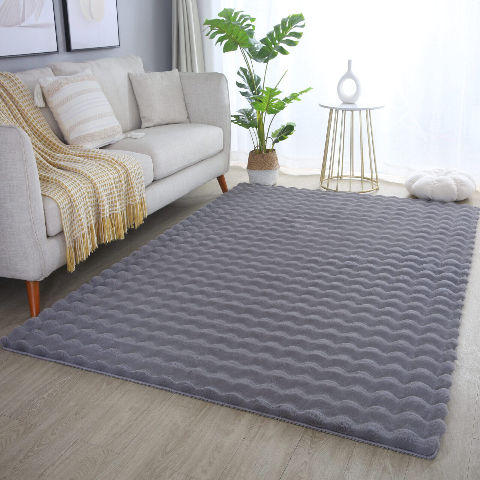 Ambiance Wasbaar vloerkleed Effen – Grijs (5110)