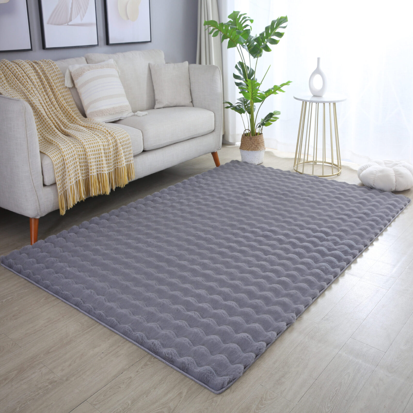 Ambiance Wasbaar vloerkleed Effen – Grijs (5110)