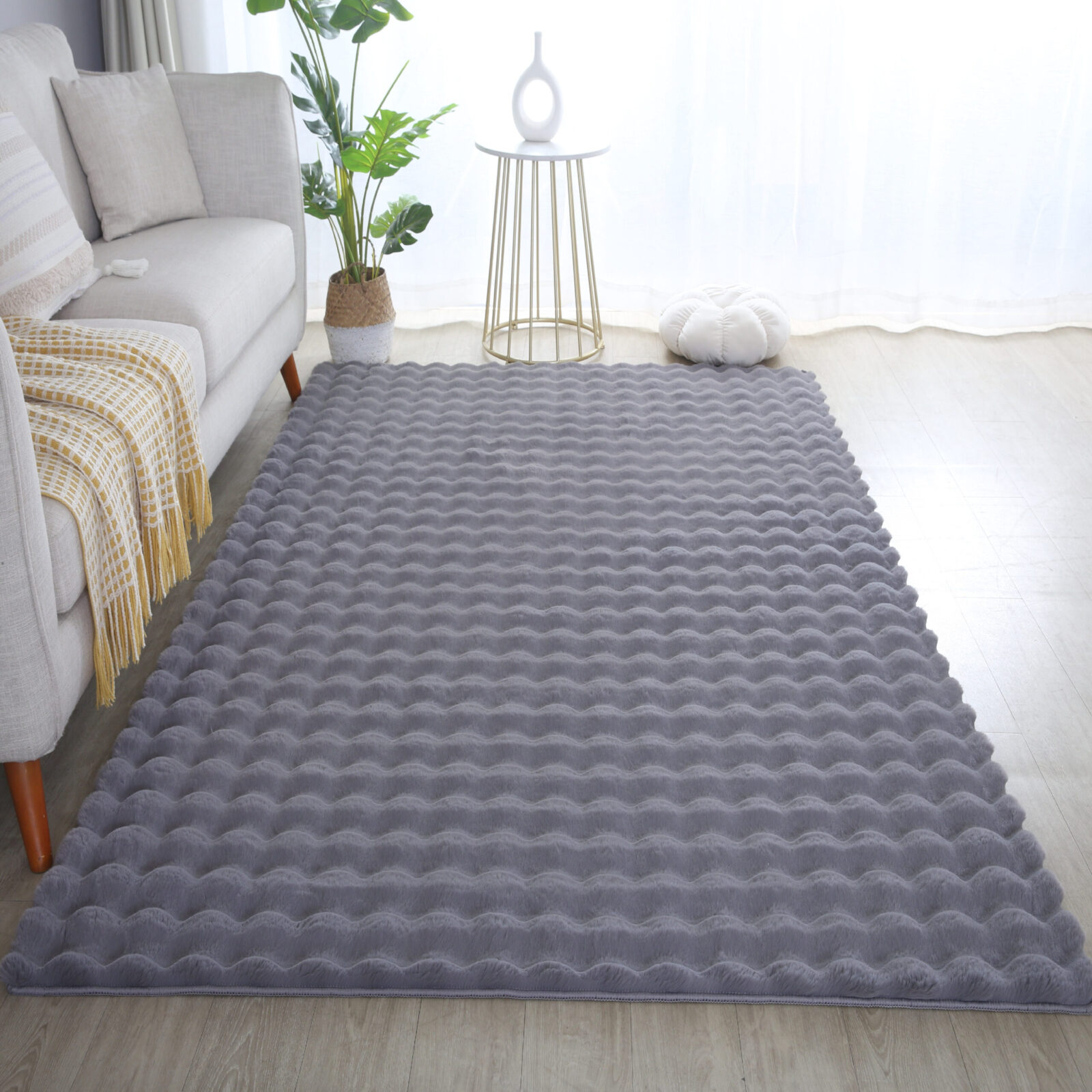 Ambiance Wasbaar vloerkleed Effen – Grijs (5110)