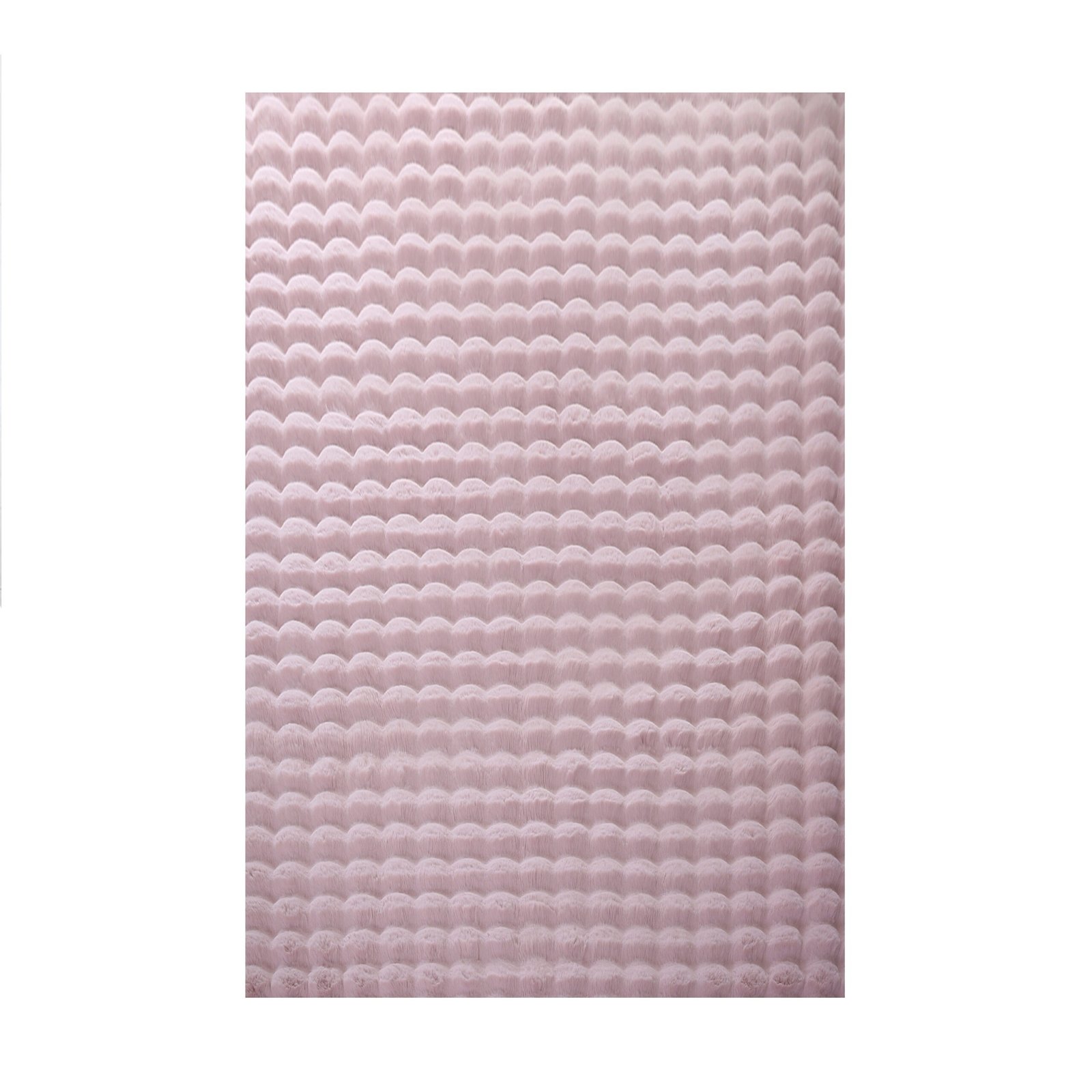 9946 Hochflor Teppich, Unicolor - Einfarbig, Farbe Rosa, Teppich für Wohnzimmer, Rücken aus Baumwolle, Größe: 80 x 250 cm - Afbeelding 1