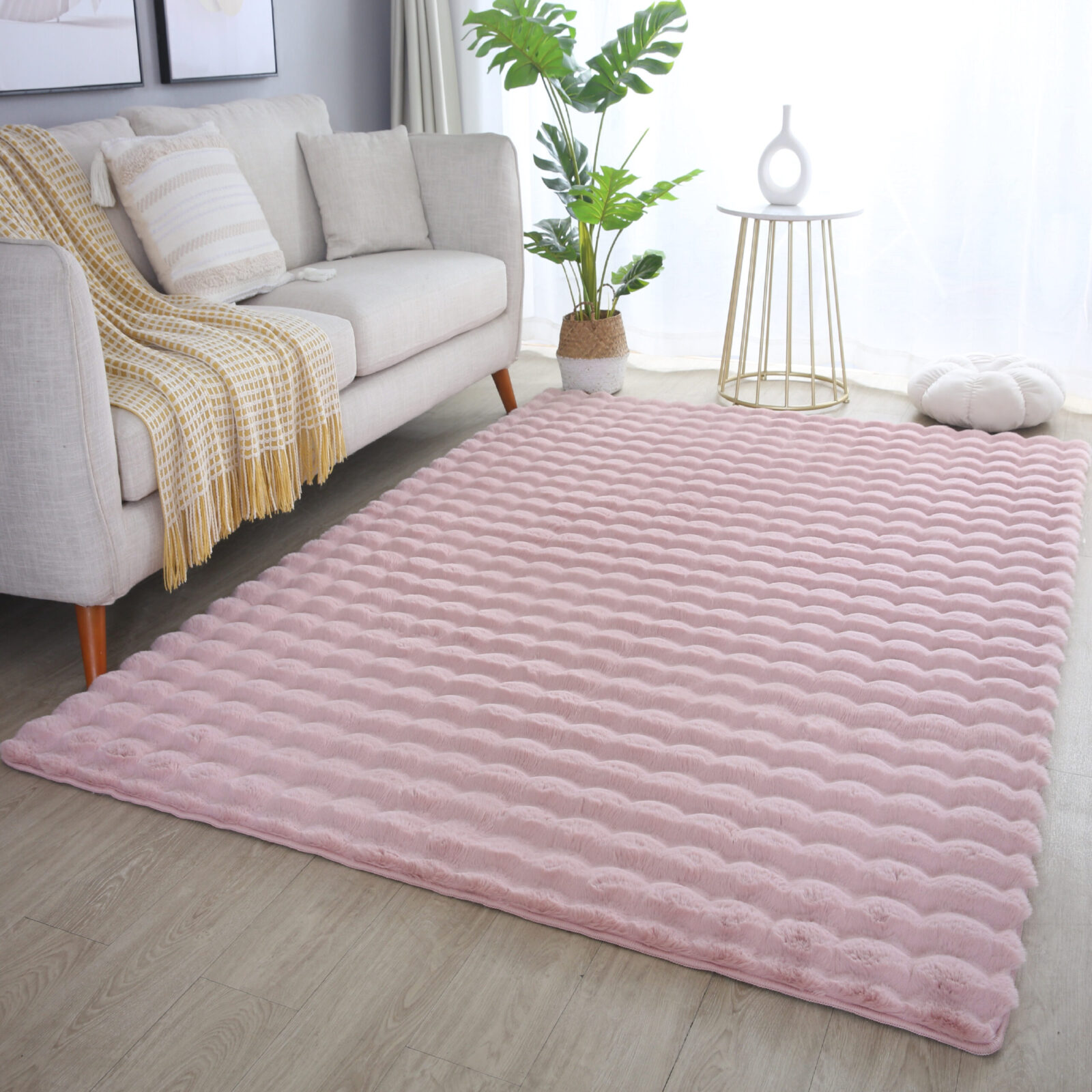 Ambiance Wasbaar vloerkleed Effen – Oudroze (5110)