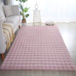 Hochflor Teppich,  Unicolor - Einfarbig, Farbe Rosa, Teppich für Wohnzimmer, Rücken aus Baumwolle, Größe: 80 x 250 cm - Afbeelding 4