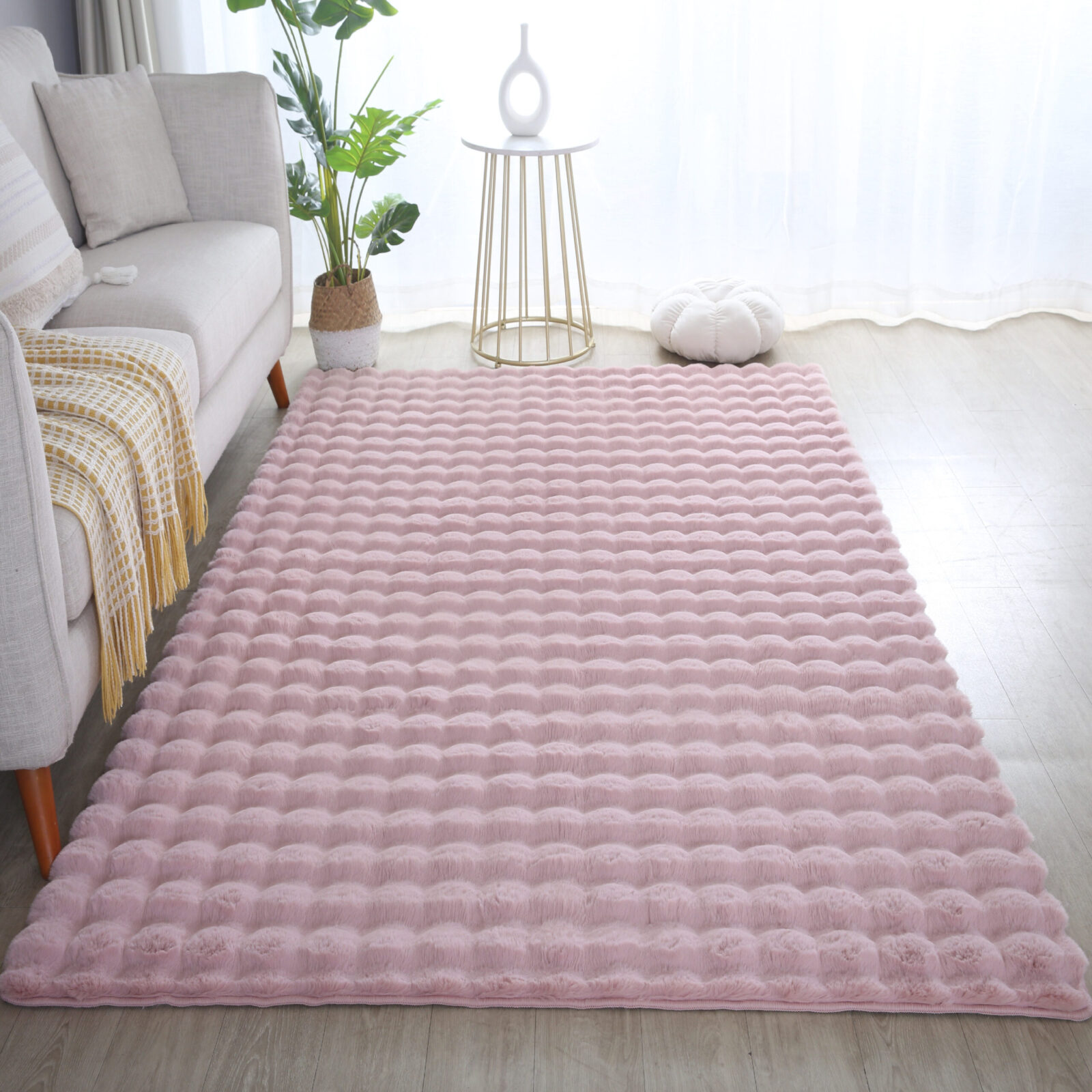 Ambiance Wasbaar vloerkleed Effen – Oudroze (5110)