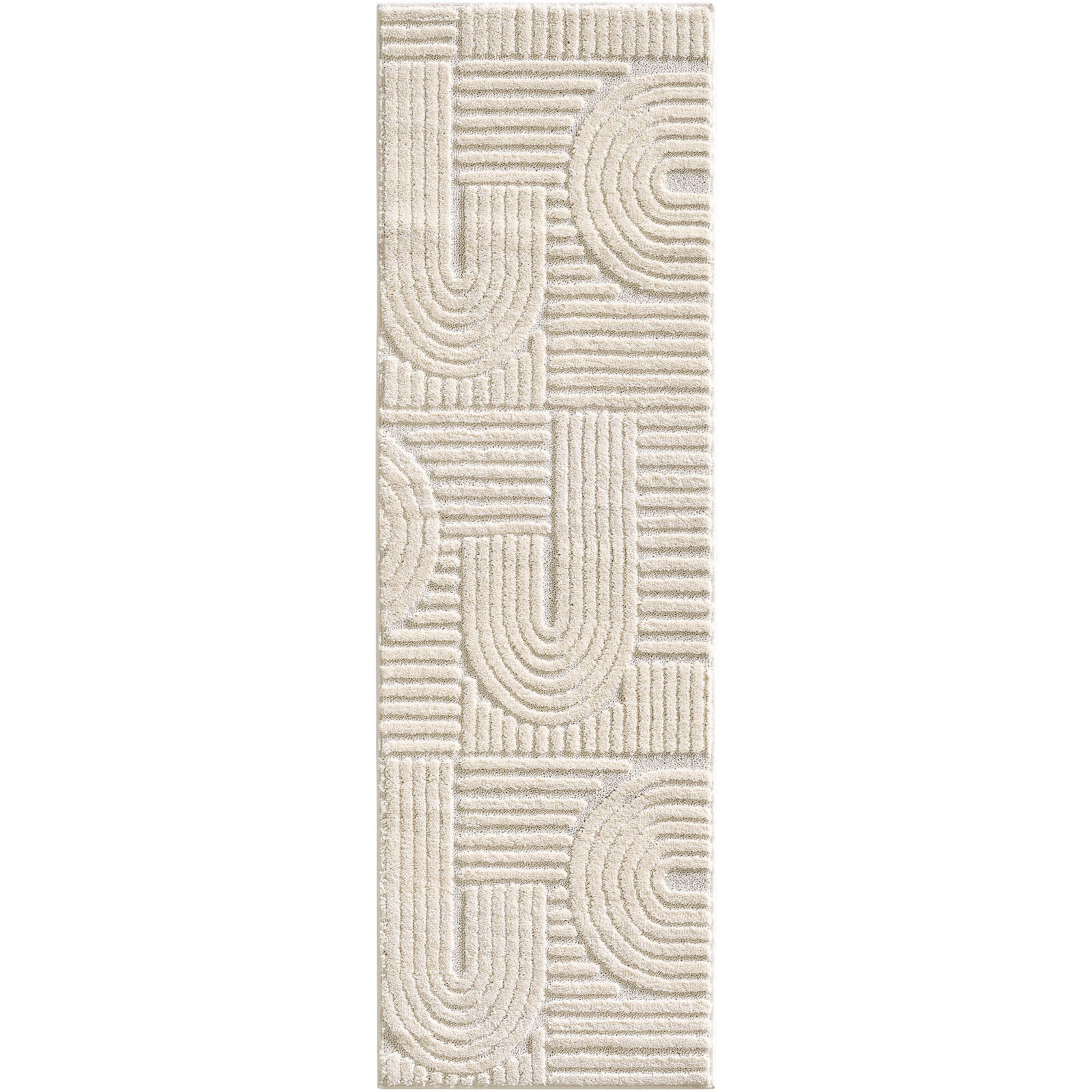 Art Kortpolig vloerkleed Scandinavische boho – Crème (1121)