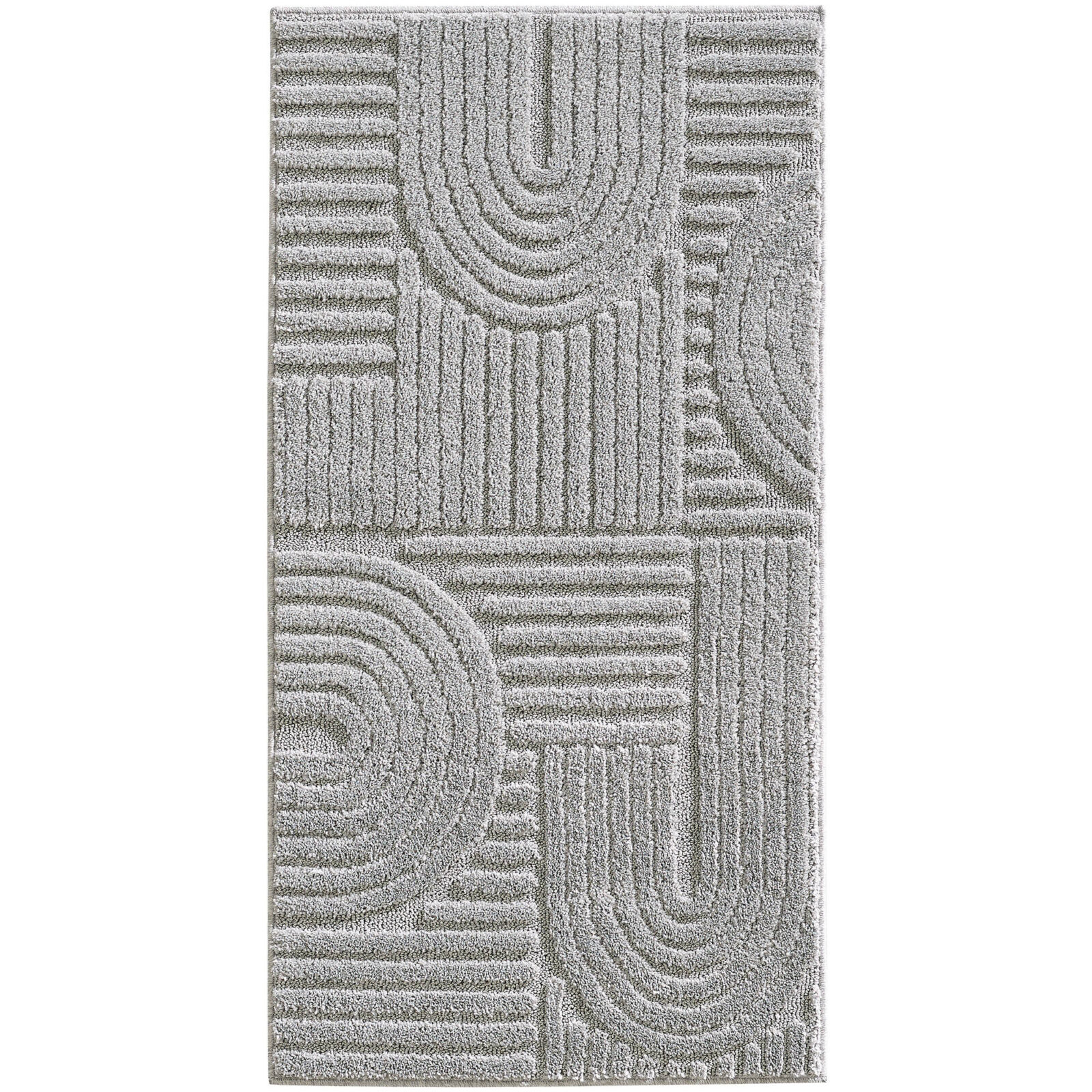 Art Kortpolig vloerkleed Scandinavische boho – Zilver (1121)