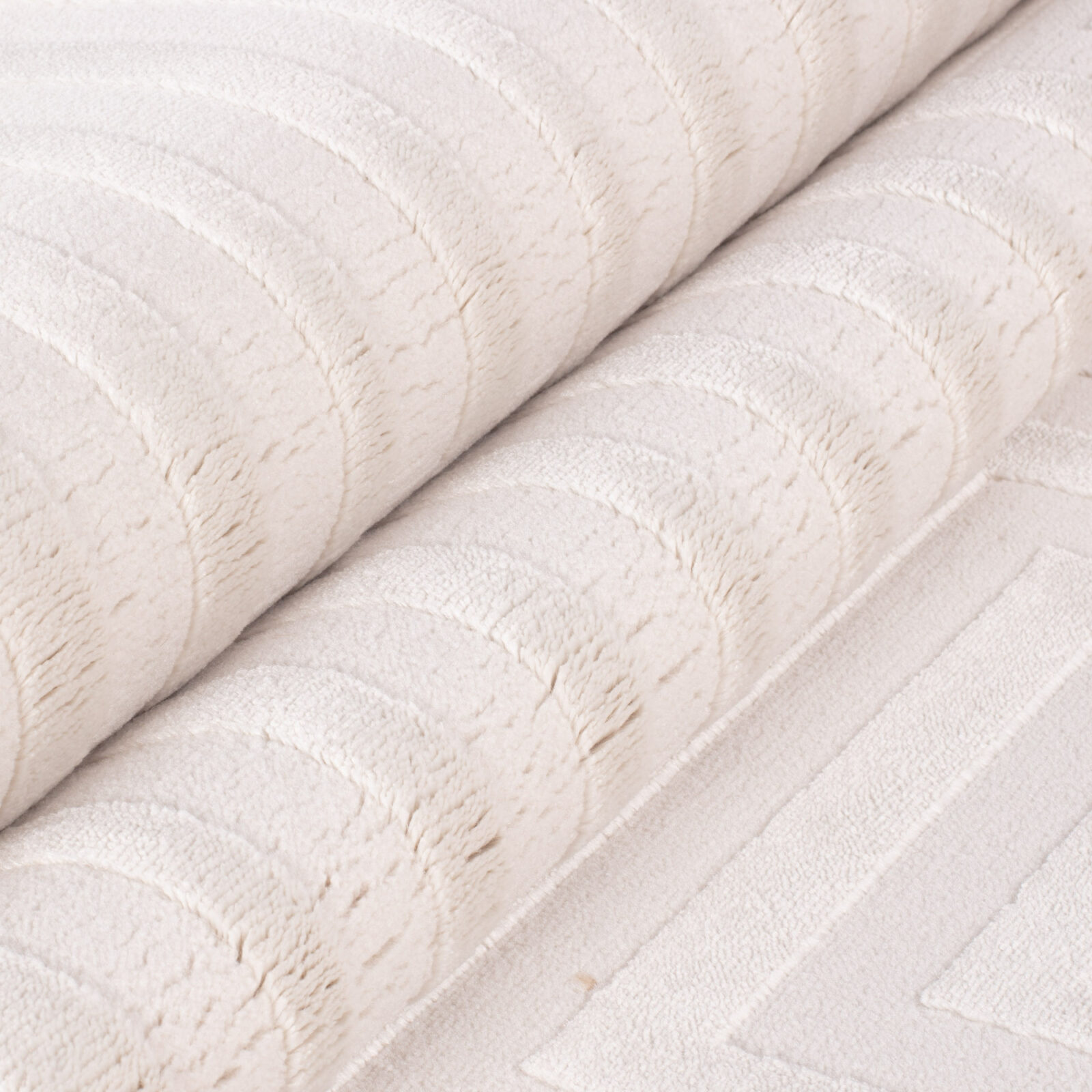 Sahara Kortpolig vloerkleed 3D-design – Crème (1111)