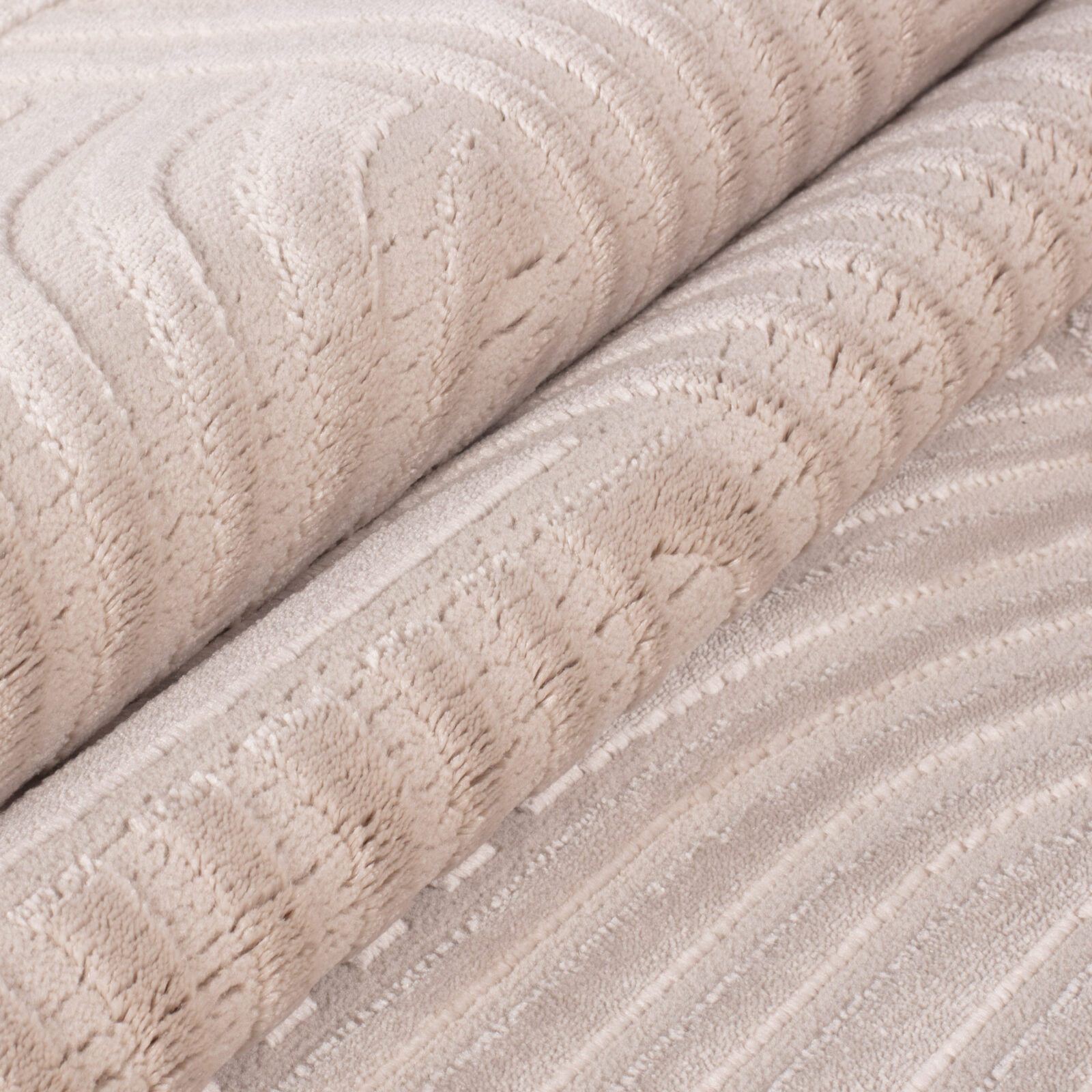 Sahara Kortpolig vloerkleed 3D-design – Beige (1112)