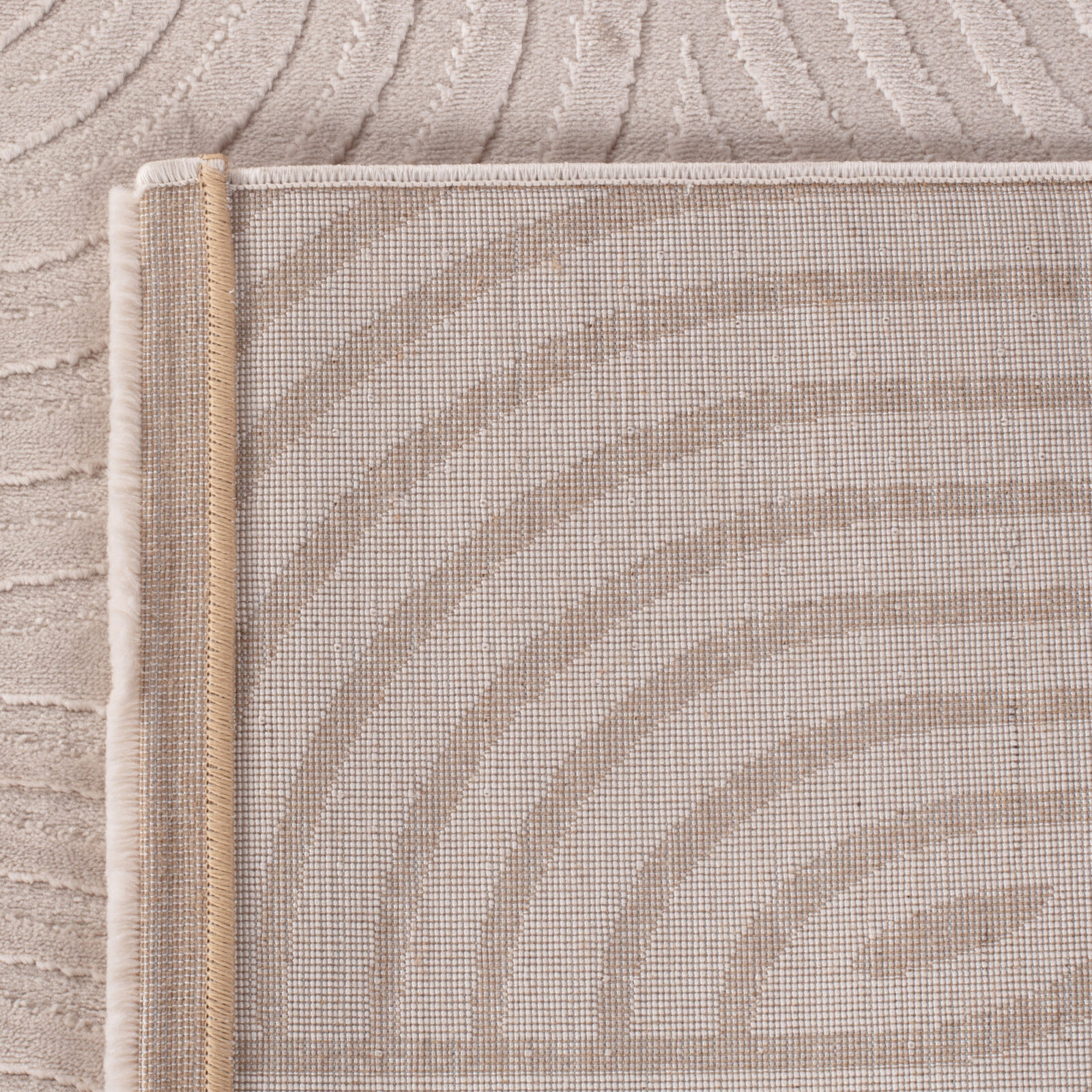 Sahara Kortpolig vloerkleed 3D-design – Beige (1112)