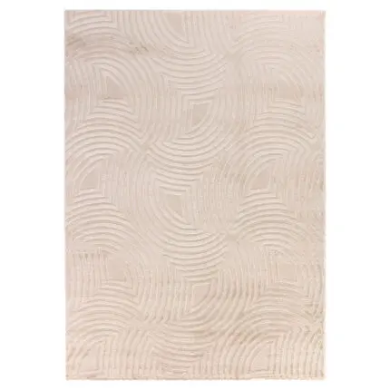 Sahara Kortpolig vloerkleed 3D-design – Beige (1113)