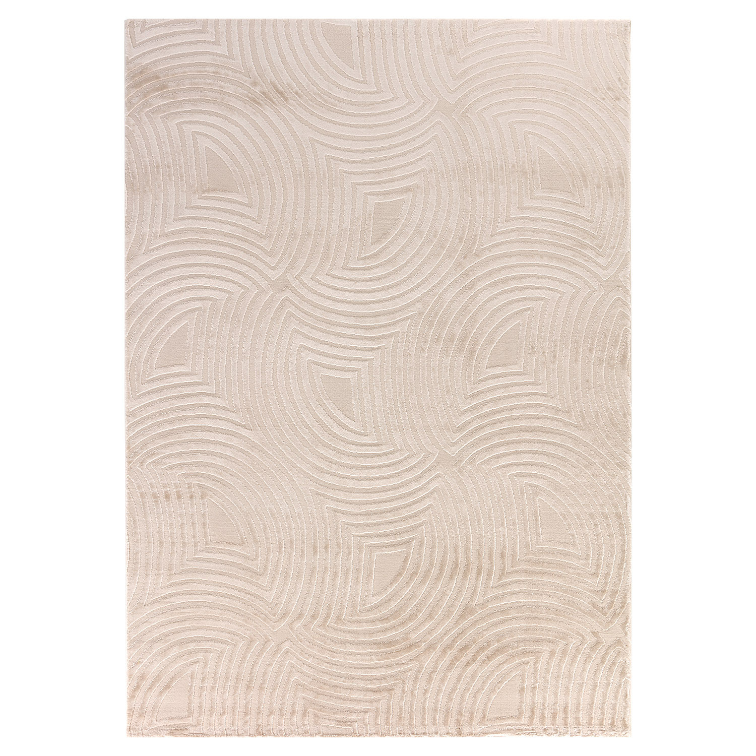 Sahara Kortpolig vloerkleed 3D-design – Beige (1113)