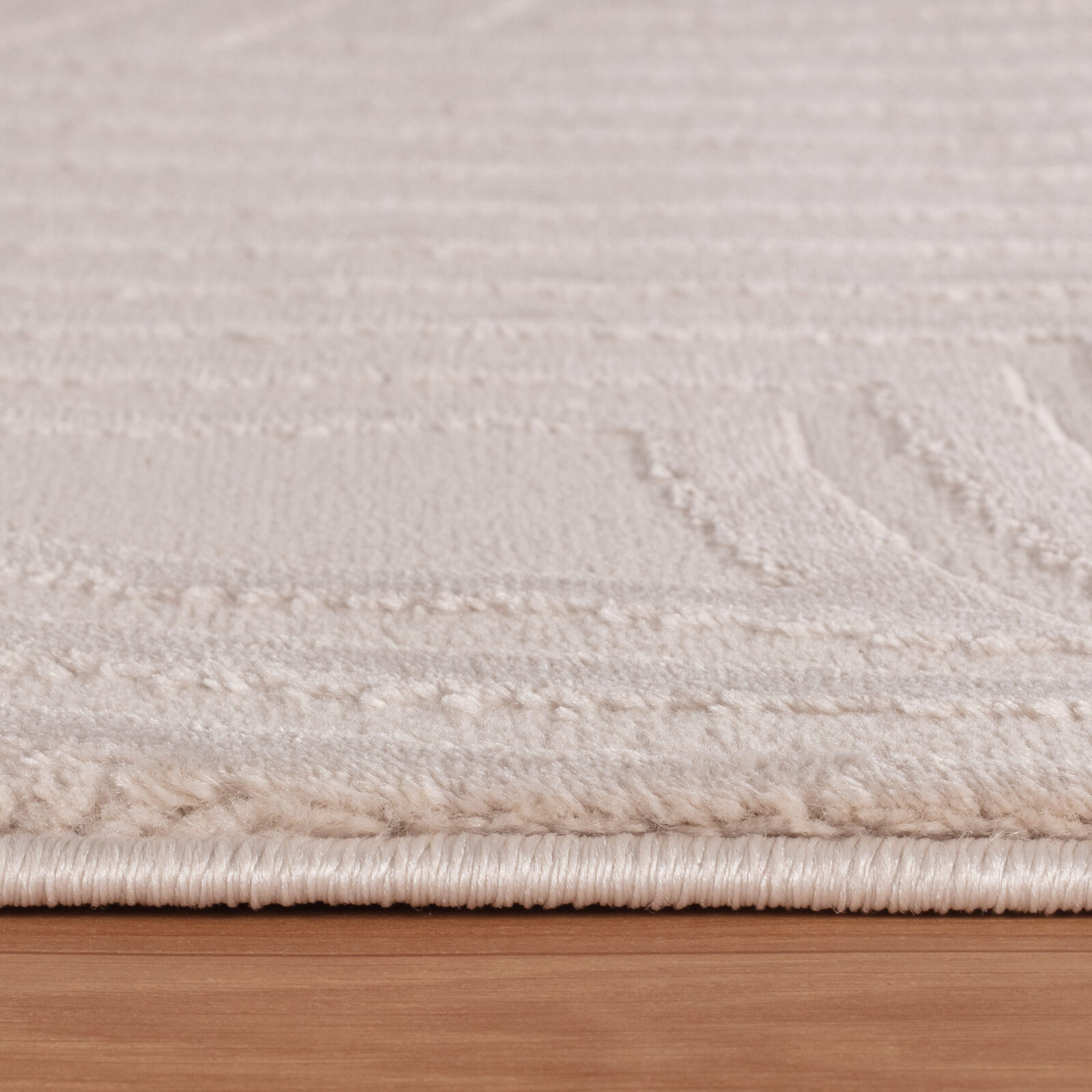 Sahara Kortpolig vloerkleed 3D-design – Beige (1113)