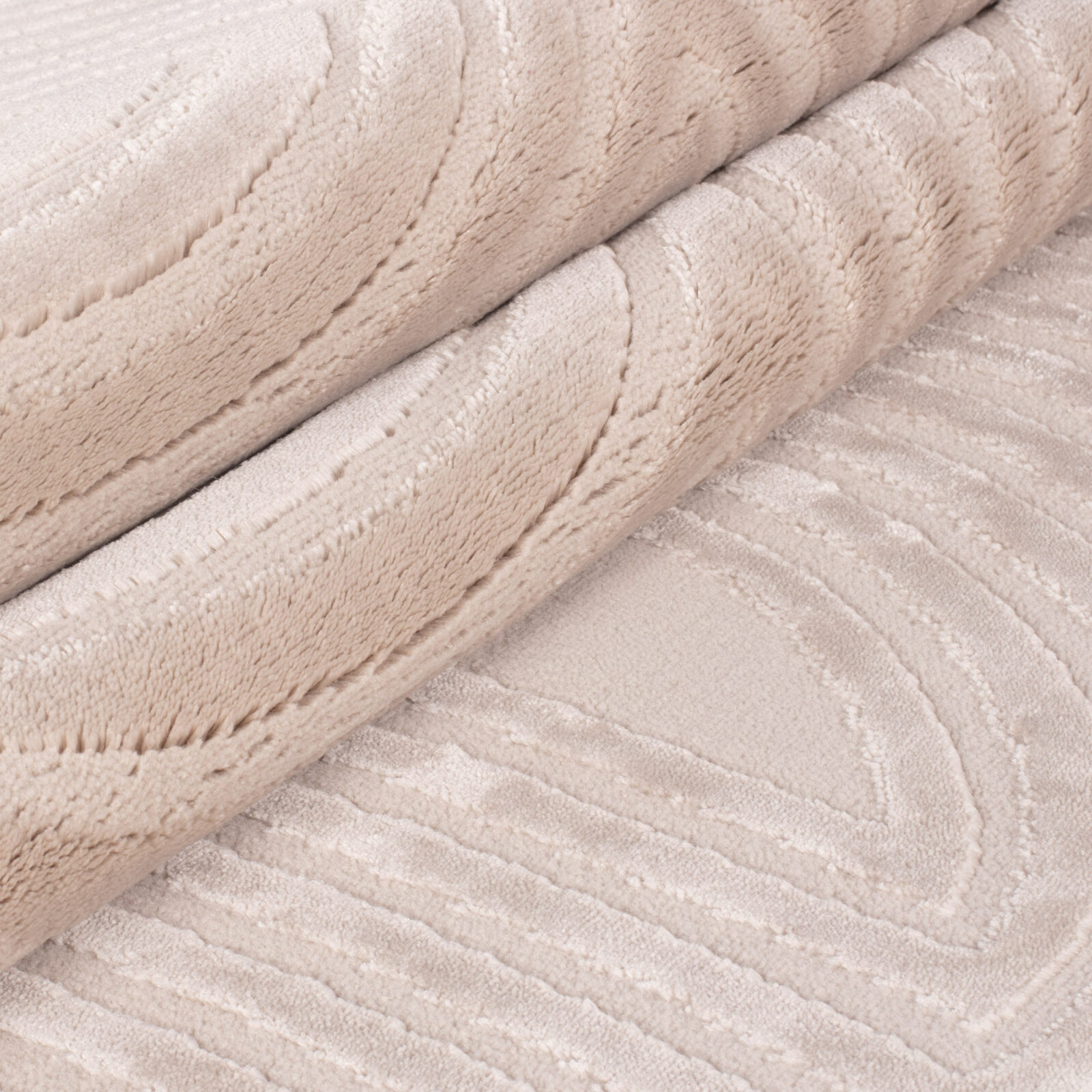 Sahara Kortpolig vloerkleed 3D-design – Beige (1113)