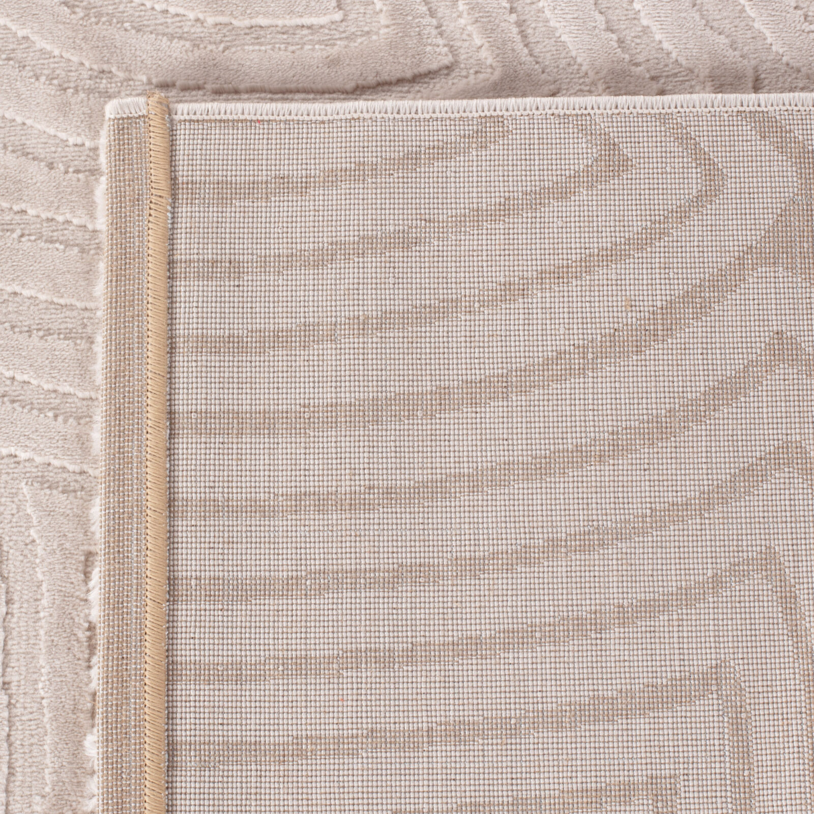 Sahara Kortpolig vloerkleed 3D-design – Beige (1113)