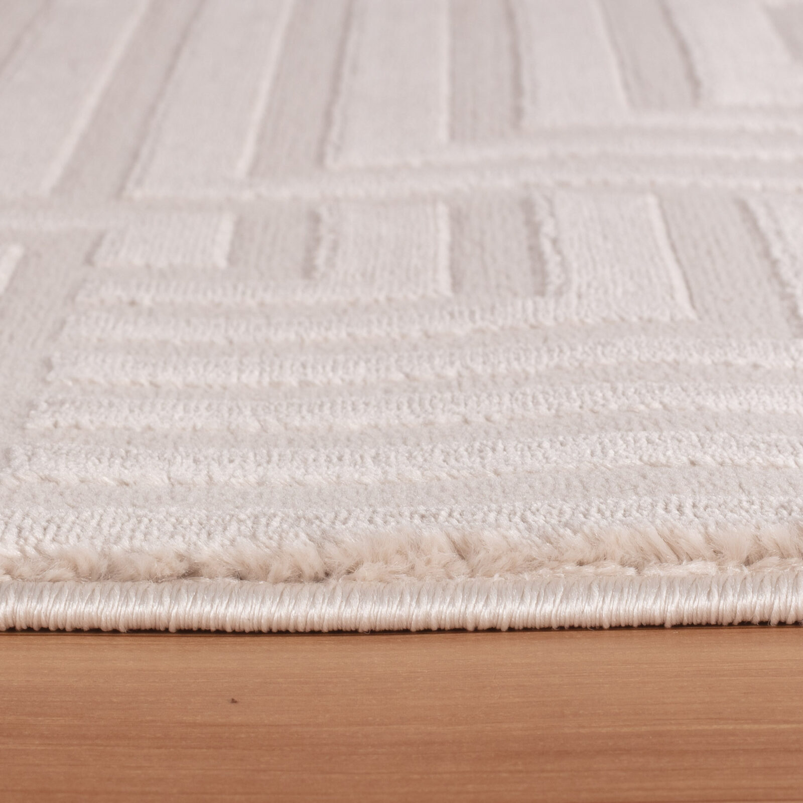 Sahara Kortpolig vloerkleed 3D-design – Beige (1114)