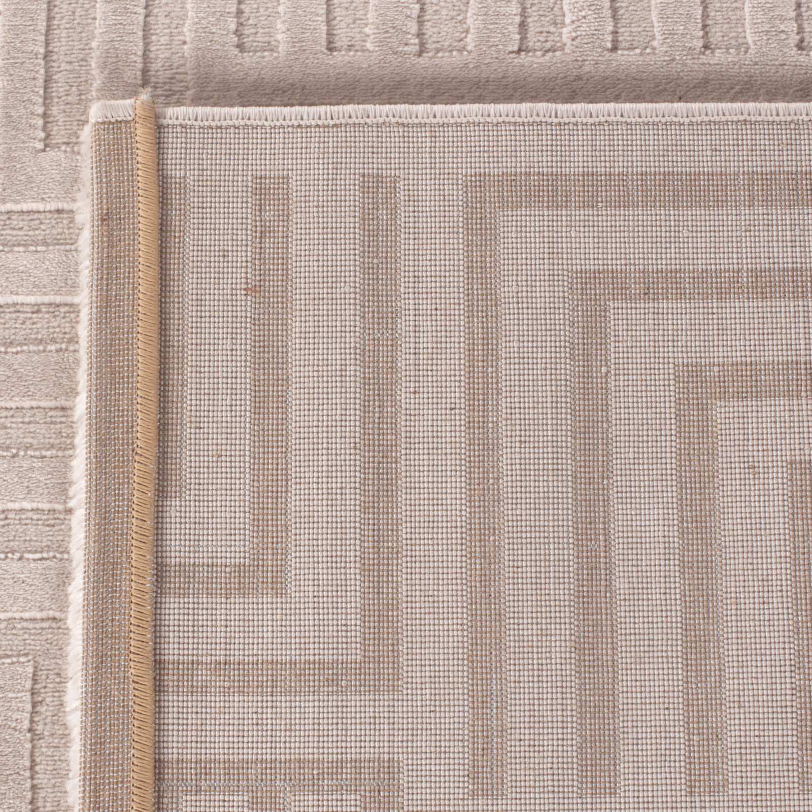 Sahara Kortpolig vloerkleed 3D-design – Beige (1114)