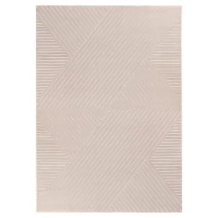 Sahara Kortpolig vloerkleed 3D-design – Beige (1115)