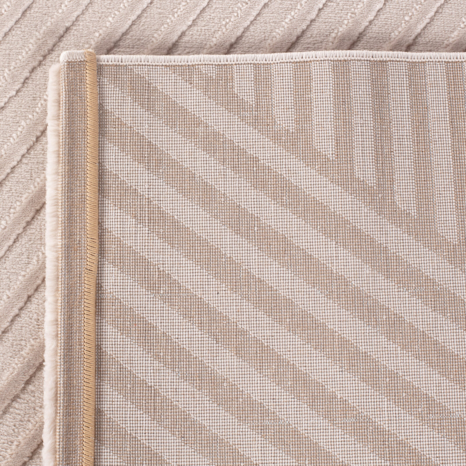 Sahara Kortpolig vloerkleed 3D-design – Beige (1115)
