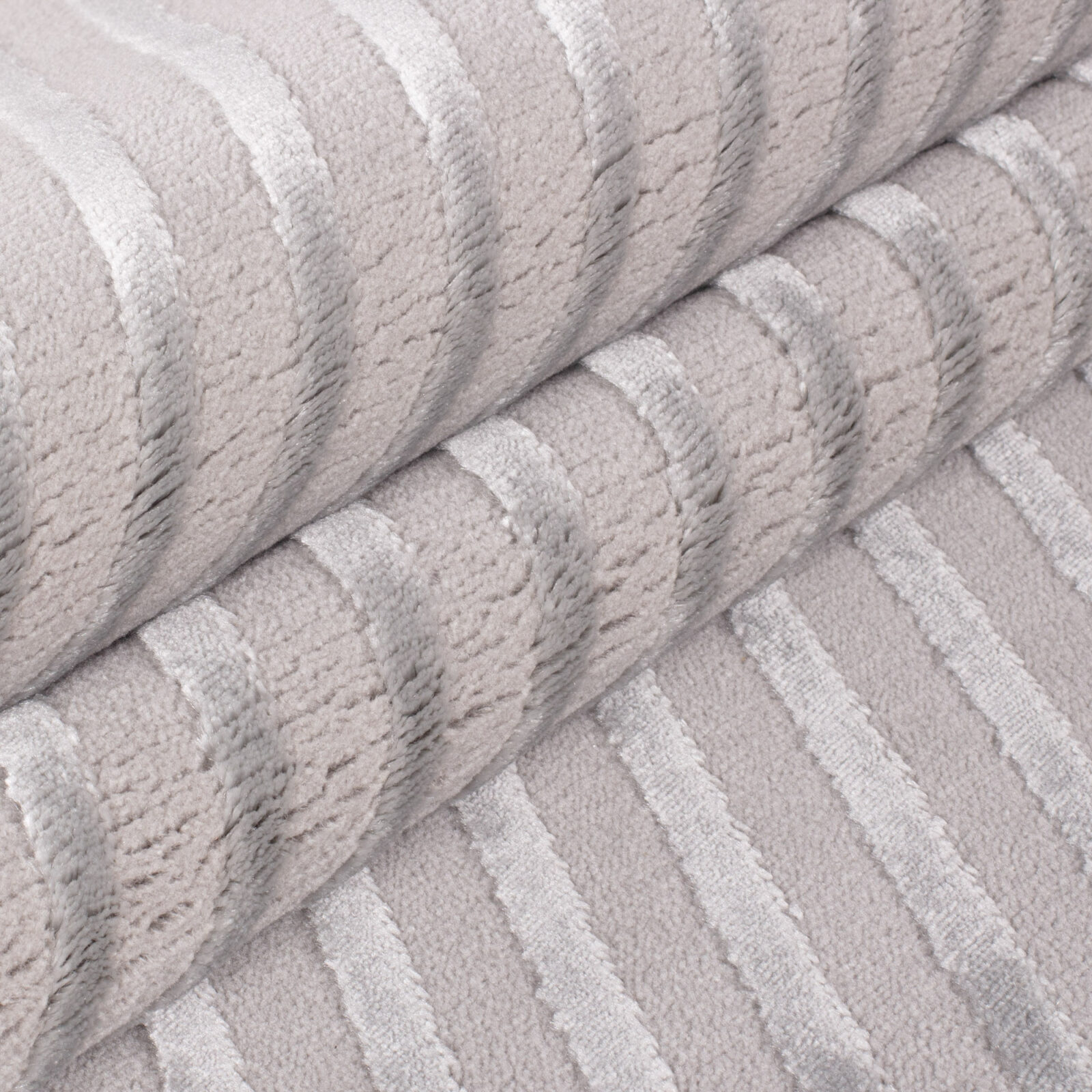 Sahara Kortpolig vloerkleed 3D-design – Zilver (1115)