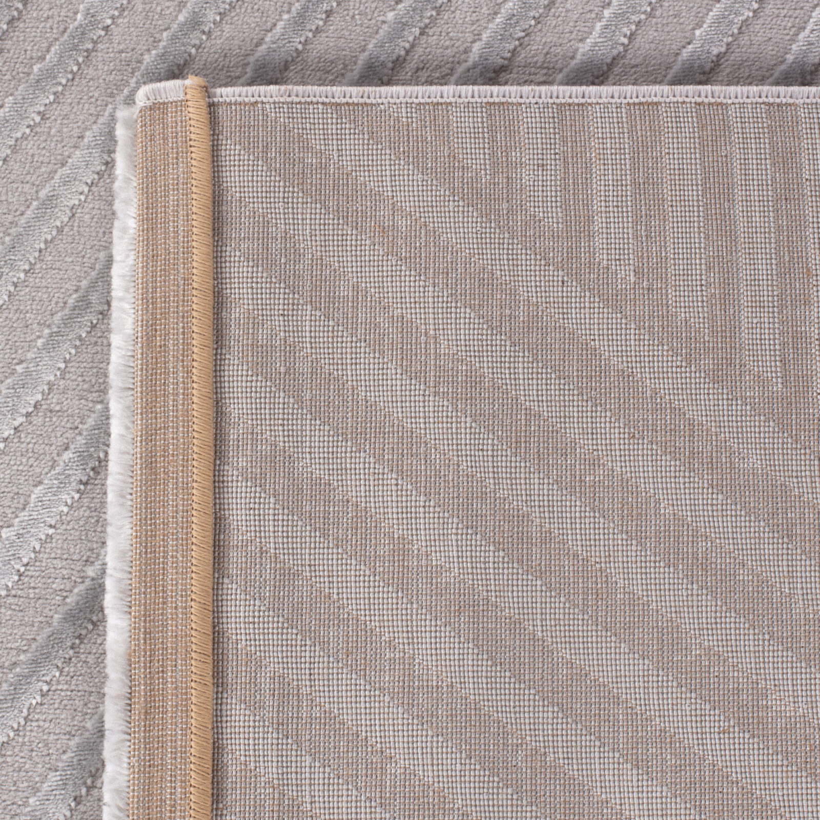 Sahara Kortpolig vloerkleed 3D-design – Zilver (1115)