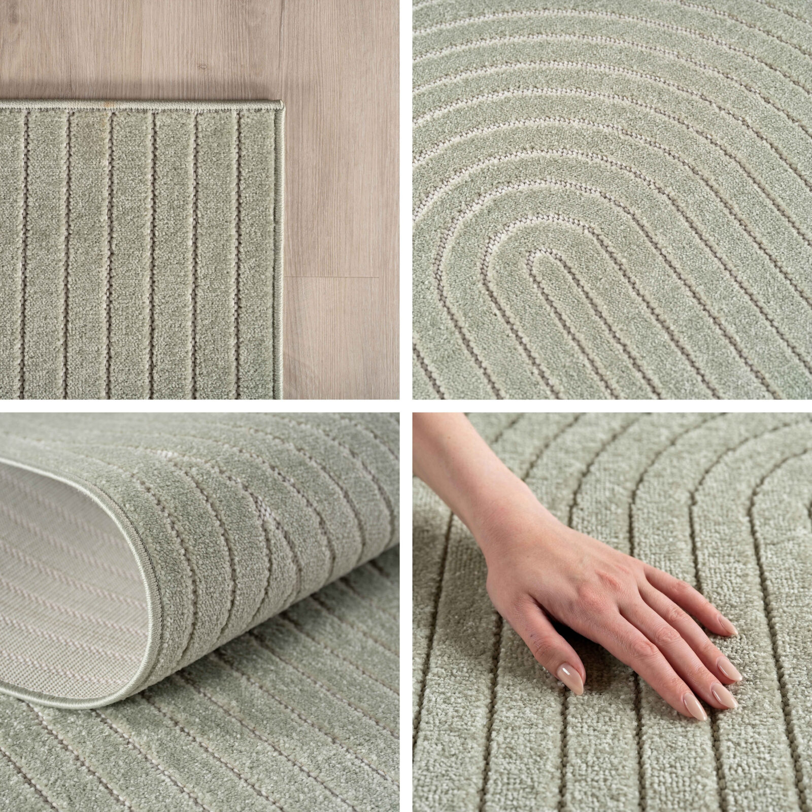 Nova Binnen- en buitenkleed Scandinavisch 3D-design – Groen (1201)