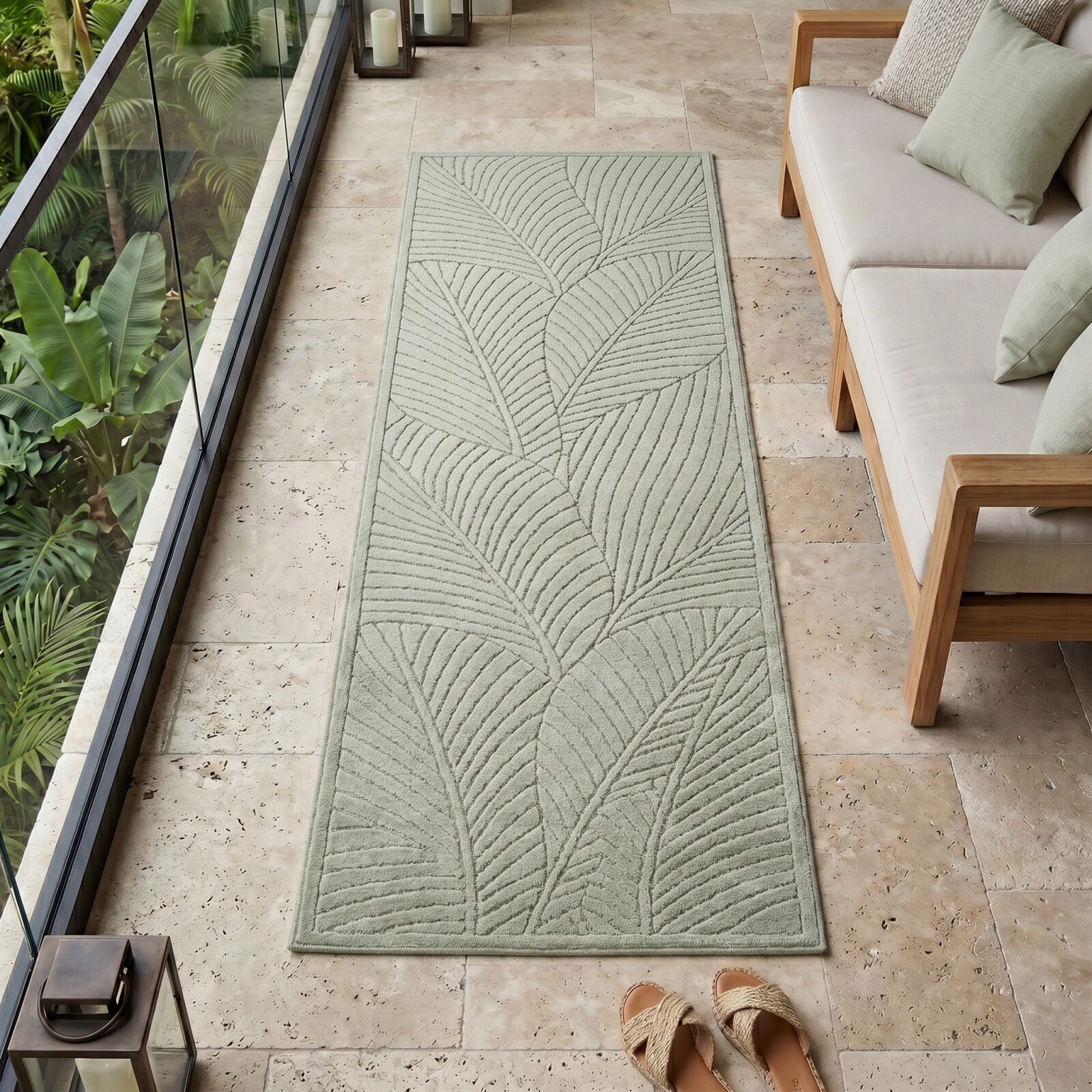 Nova Binnen- en buitenkleed Scandinavisch 3D-design – Groen (1203)