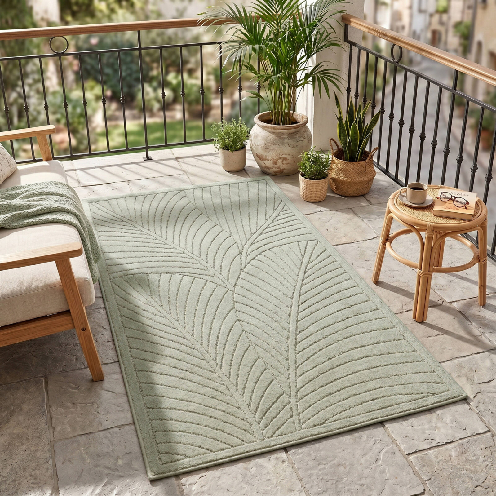 Nova Binnen- en buitenkleed Scandinavisch 3D-design – Groen (1203)