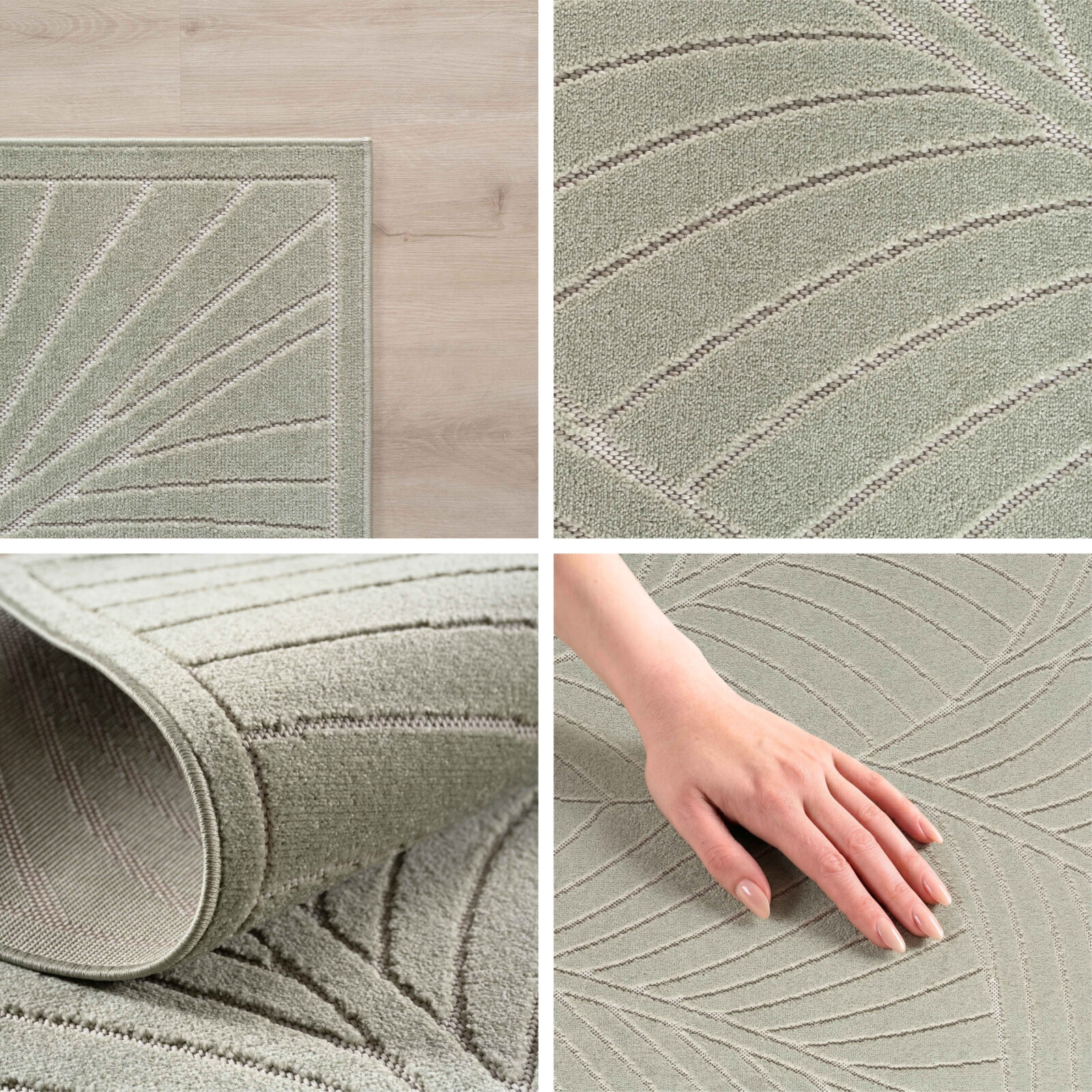 Nova Binnen- en buitenkleed Scandinavisch 3D-design – Groen (1203)