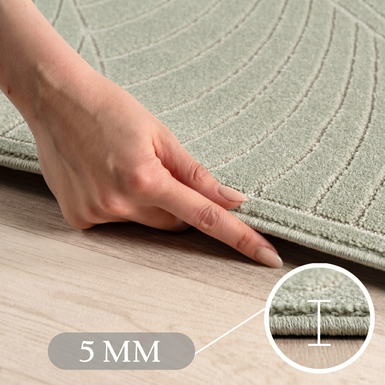 Nova Binnen- en buitenkleed Scandinavisch 3D-design – Groen (1203)