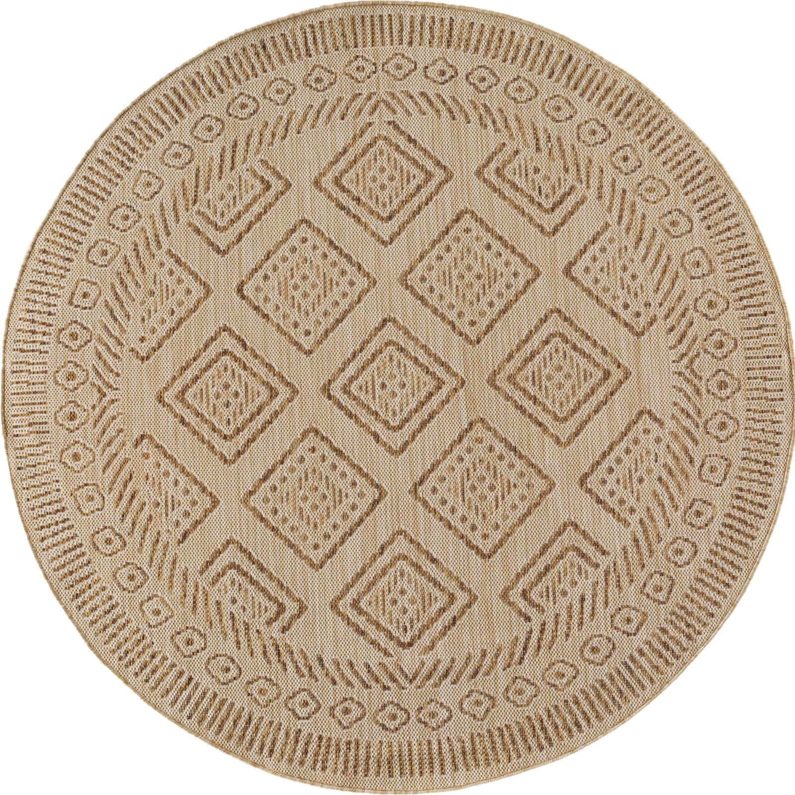 Mira Binnen- en buitenkleed Etnisch – Beige (1452)