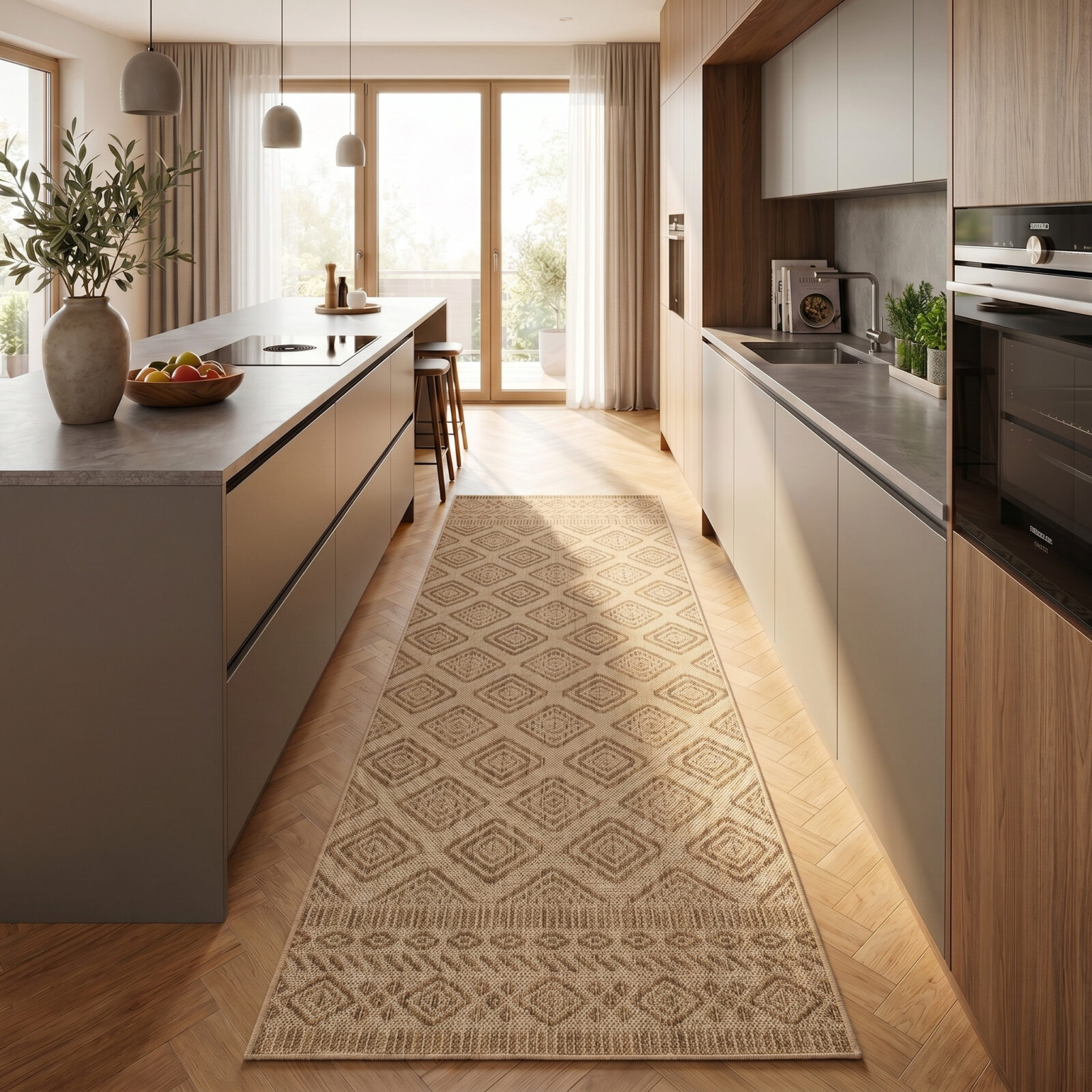Mira Binnen- en buitenkleed Etnisch – Beige (1452)