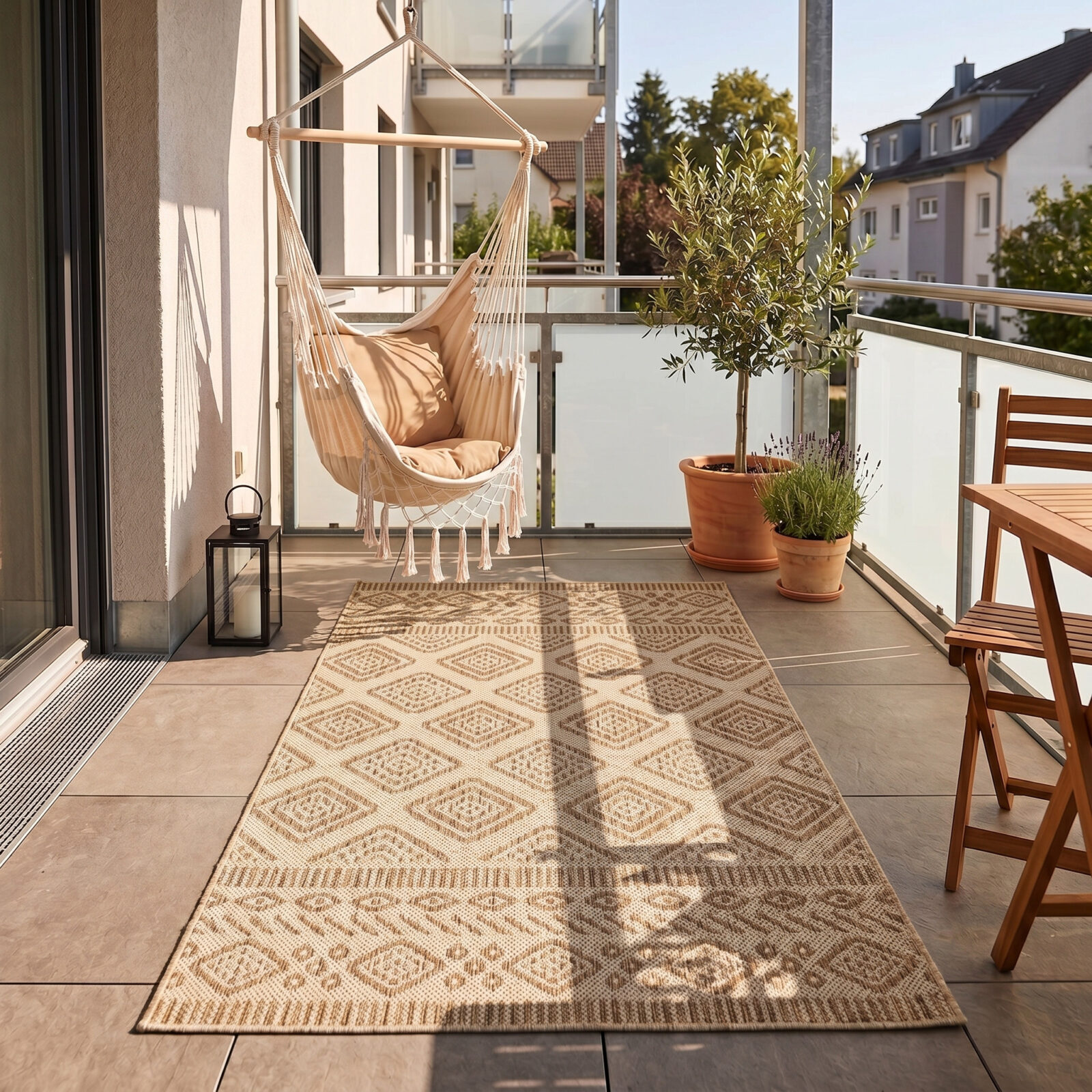 Mira Binnen- en buitenkleed Etnisch – Beige (1452)