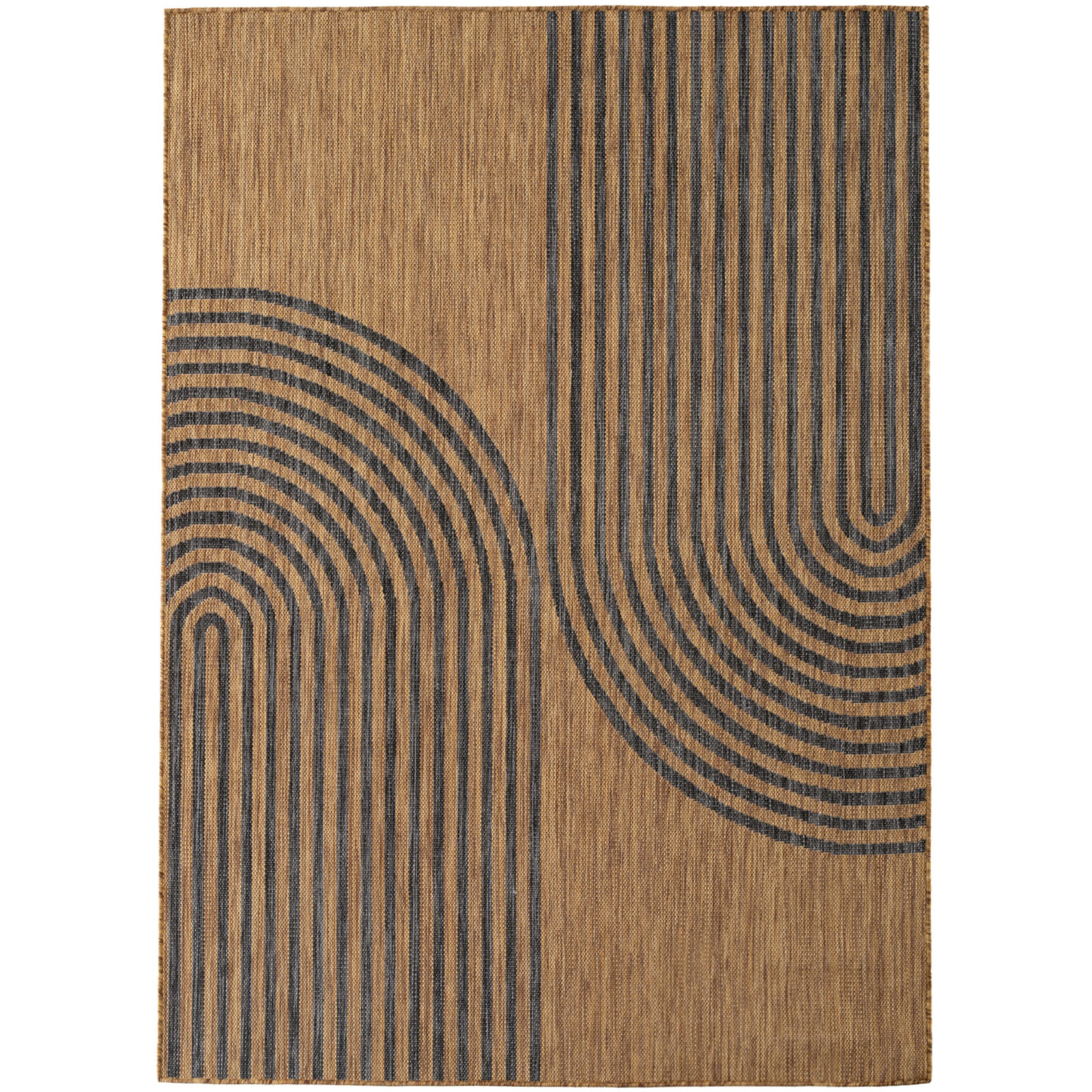 Mira Binnen- en buitenkleed Geometrisch – Zwart (1453)
