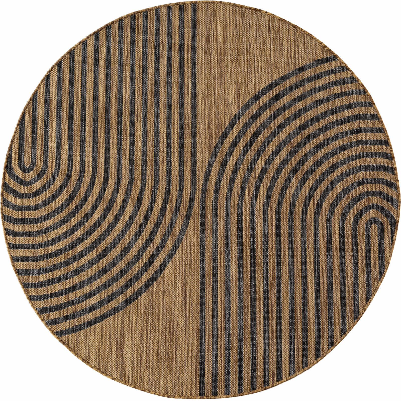 Mira Binnen- en buitenkleed Geometrisch – Zwart (1453)