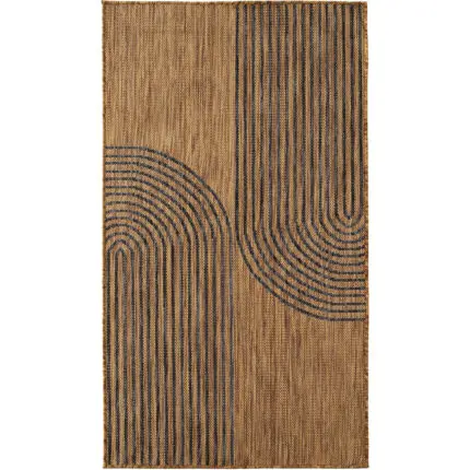 Mira Binnen- en buitenkleed Geometrisch – Zwart (1453)