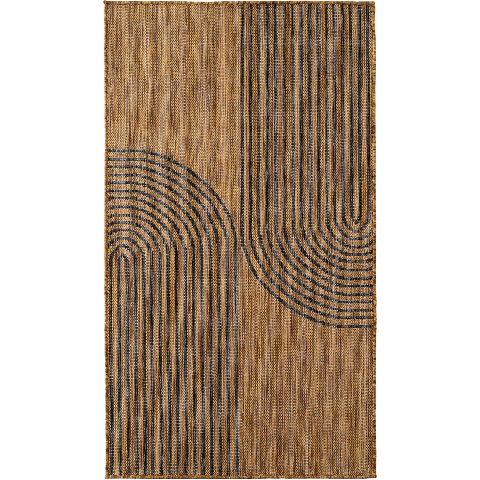 Mira Binnen- en buitenkleed Geometrisch – Zwart (1453)