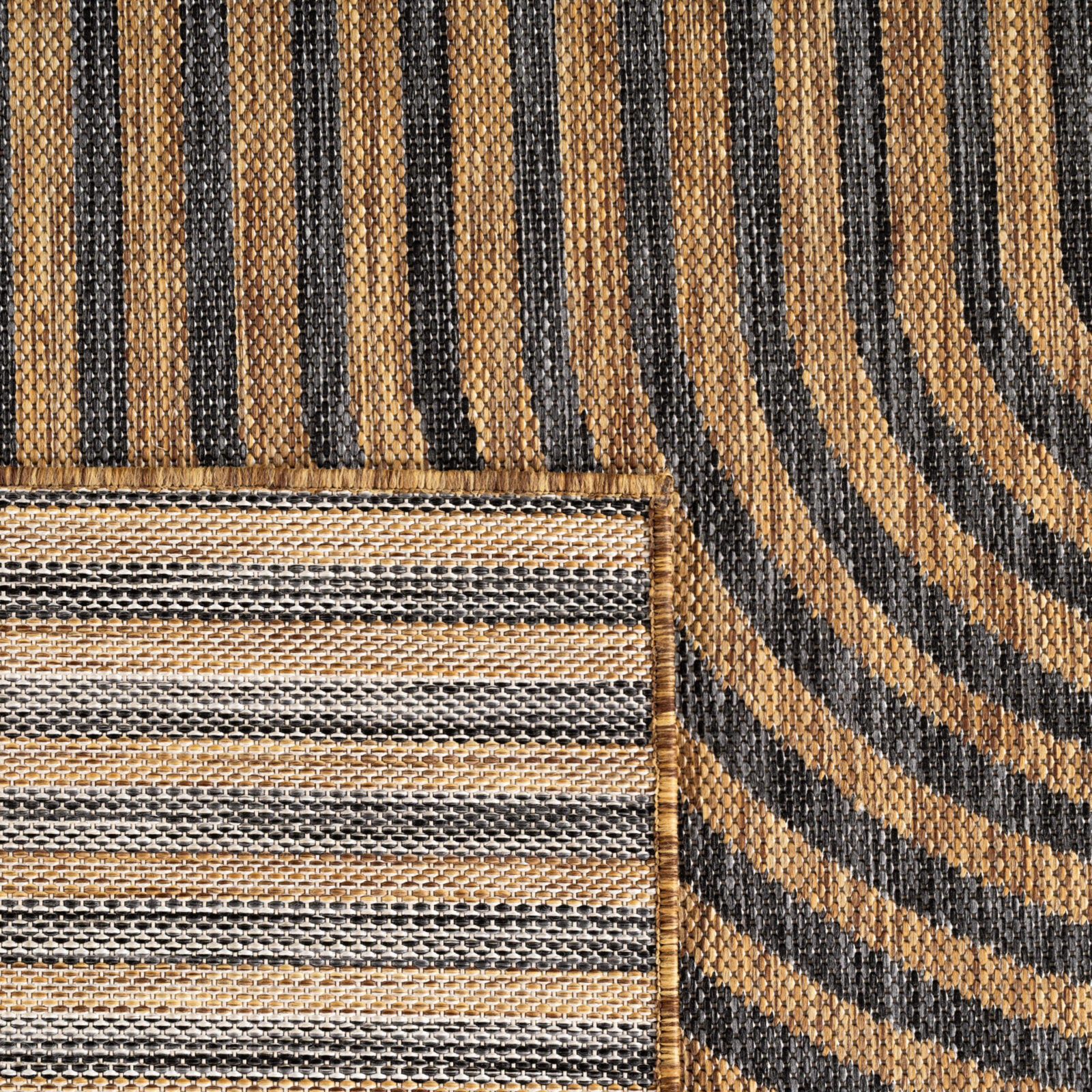 Mira Binnen- en buitenkleed Geometrisch – Zwart (1453)