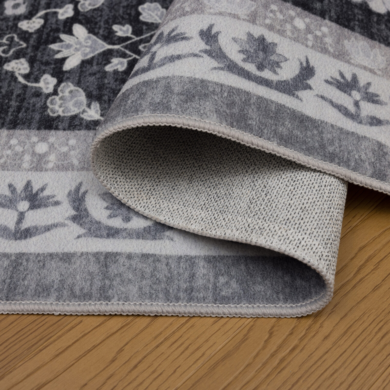 Inka Wasbaar vloerkleed Vintage oosters – Zwart (1146)