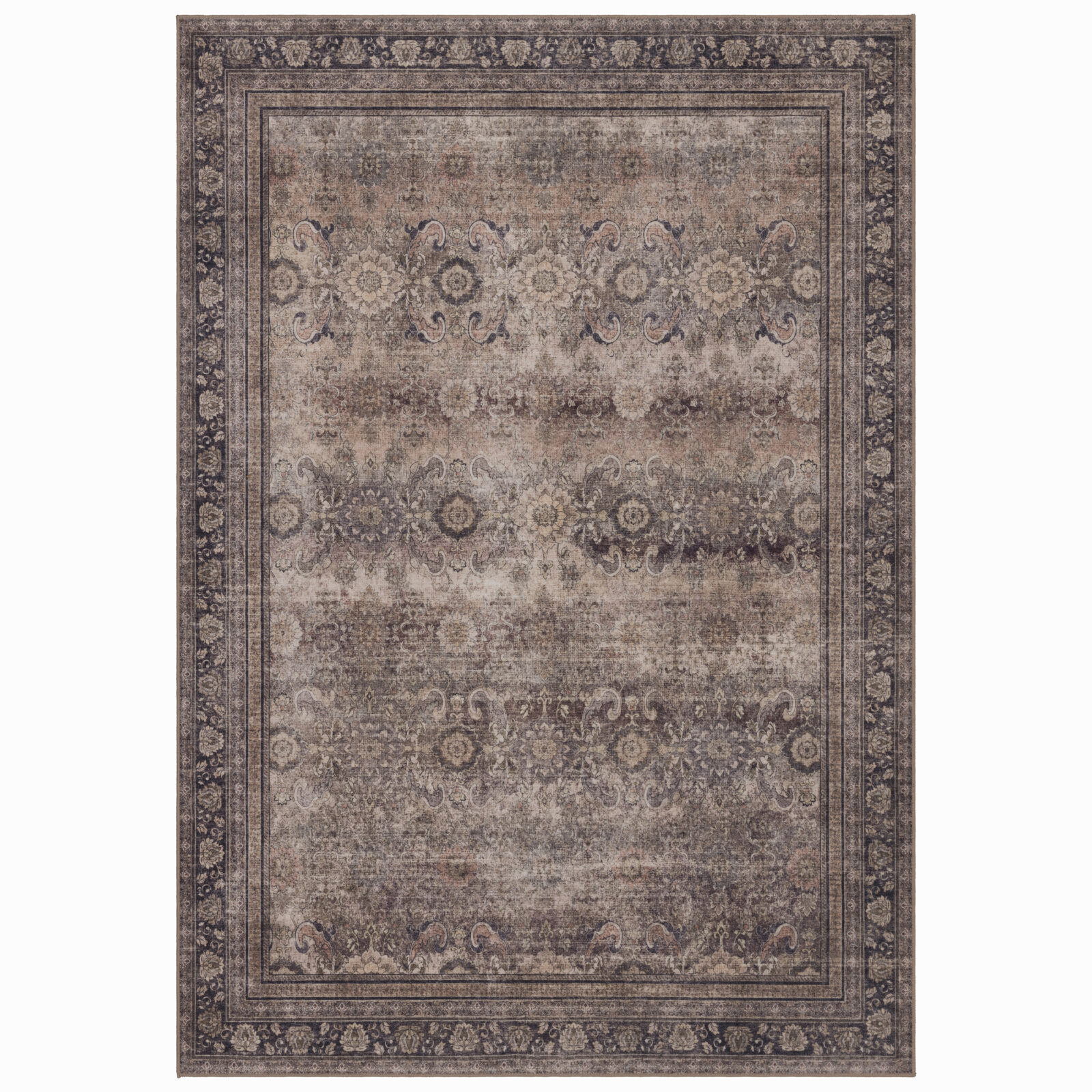 Inka Wasbaar vloerkleed Vintage oosters – Bruin (1147)